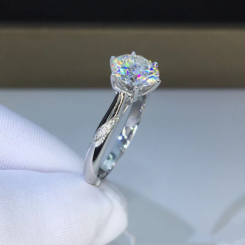 1.5-4 Carat White Moissanite Ring