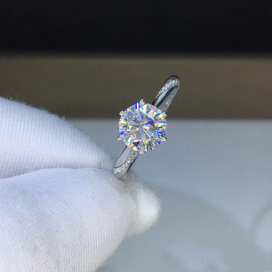 1.5-4 Carat White Moissanite Ring