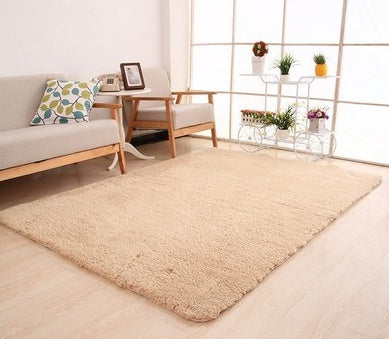 Fluffy Soft Home Decor White Plush Carpet For Livingroom, Bedroom and Kitchen