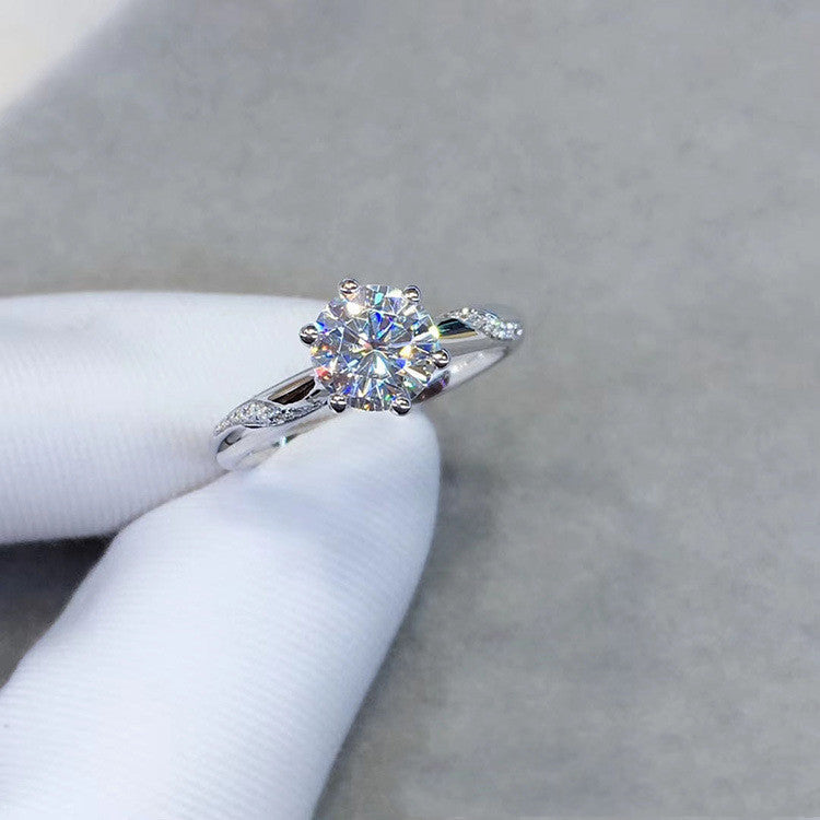 1.5-4 Carat White Moissanite Ring