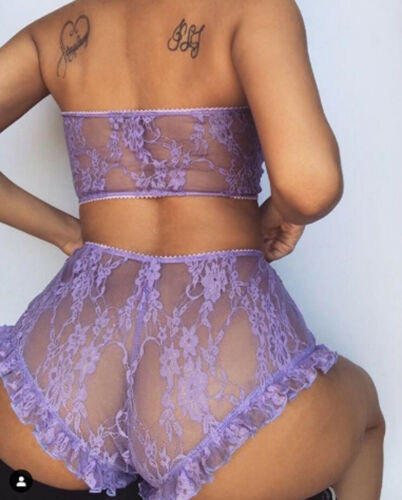 Women's  See-through lace split underwear