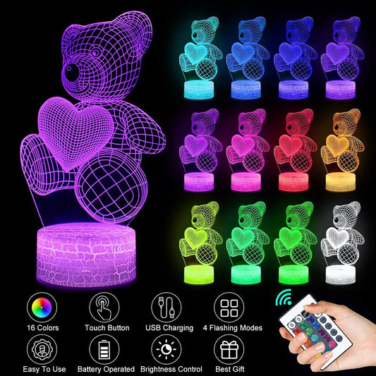 3D Lamp Acrylic USB LED Night Light