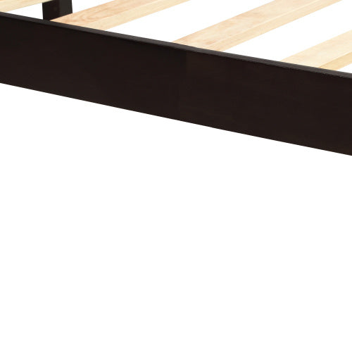 Platform Bed Frame With Headboard, Wood Slat Support, No Box Spring Needed, Queen,Espresso