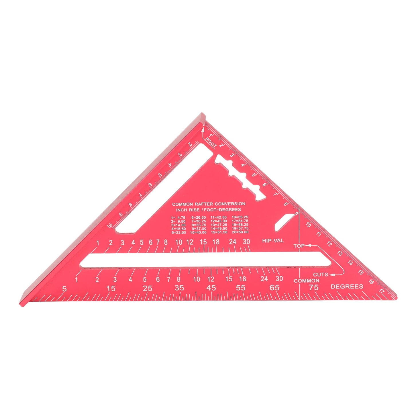 Woodworking Triangle Aluminum Alloy Electrophoretic Paint Clear Scale Triangle Carpenter Square Blue