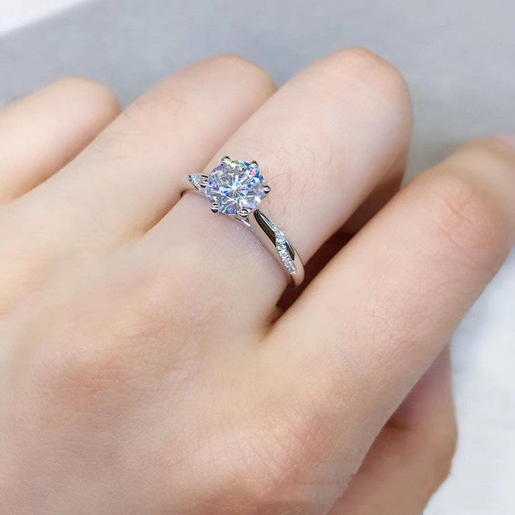 1.5-4 Carat White Moissanite Ring