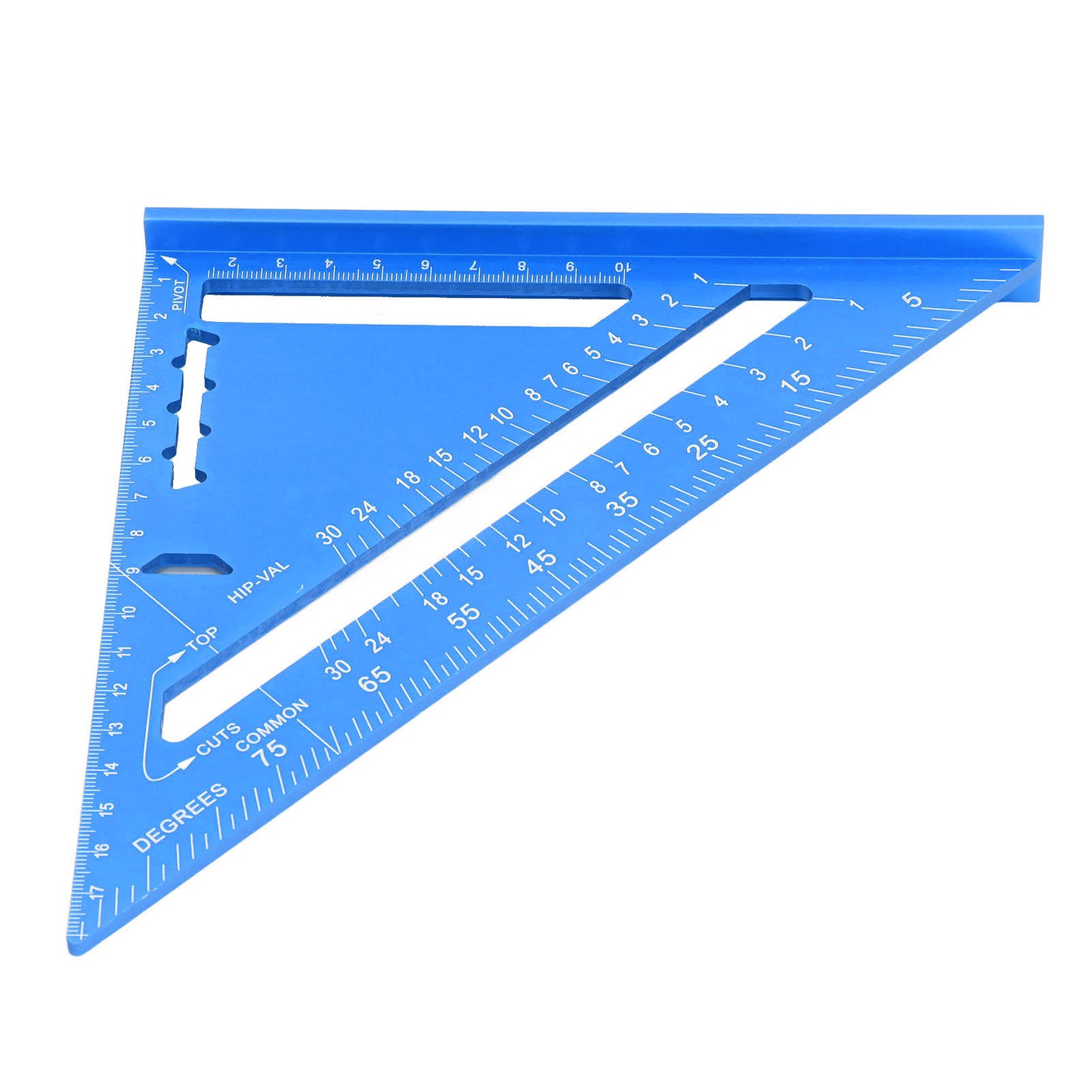 Woodworking Triangle Aluminum Alloy Electrophoretic Paint Clear Scale Triangle Carpenter Square Blue