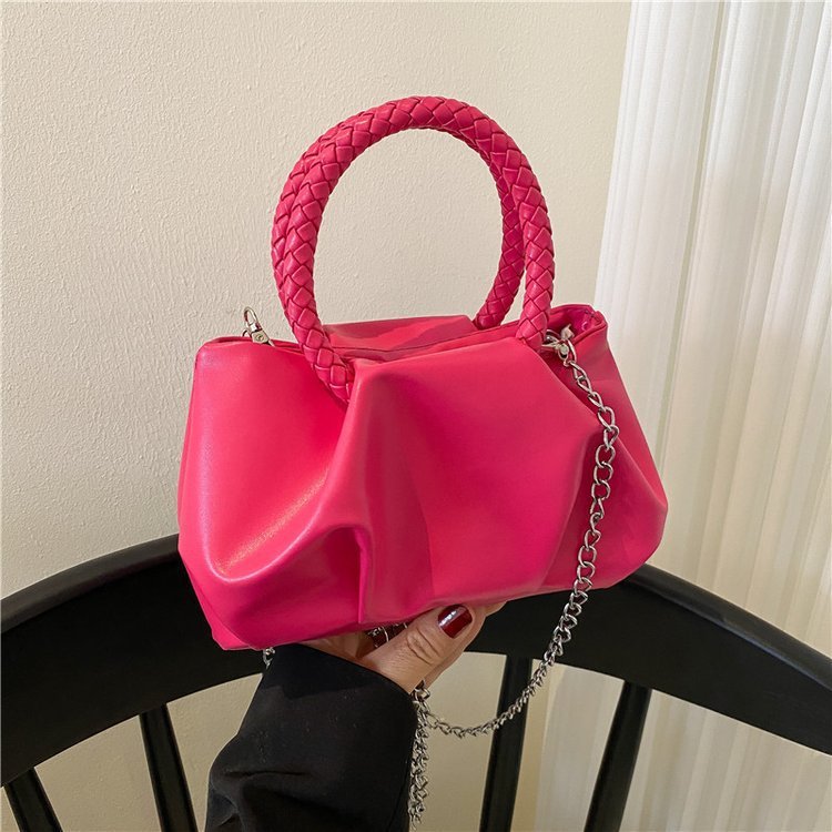 Portable Cloud Underarm Pleated Tote Chain Crossbody Bag