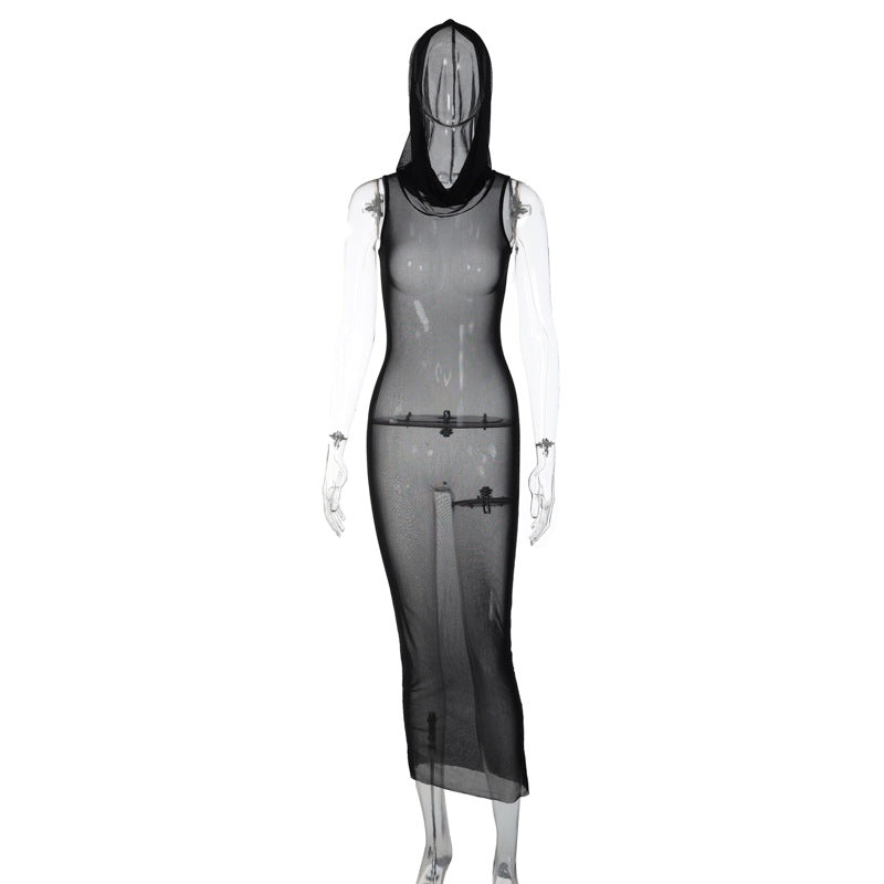 Women's New Sleeveless See-through Dress