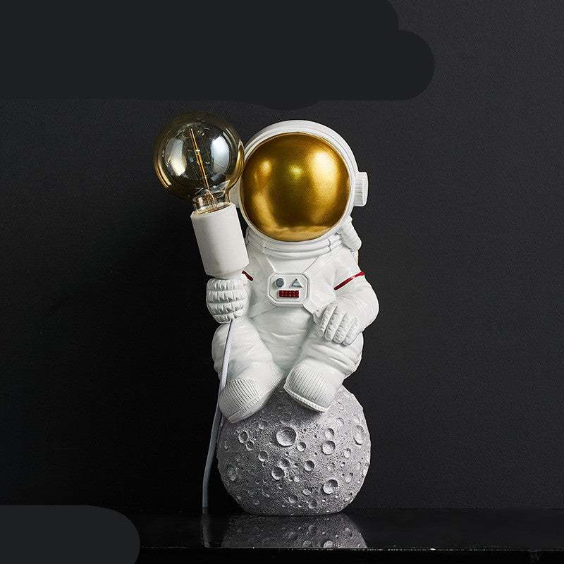 Nordic Ins Wind Astronaut Desktop Storage Decoration Boys Room Wall Light Luxury Astronaut Wall Lamp Decoration