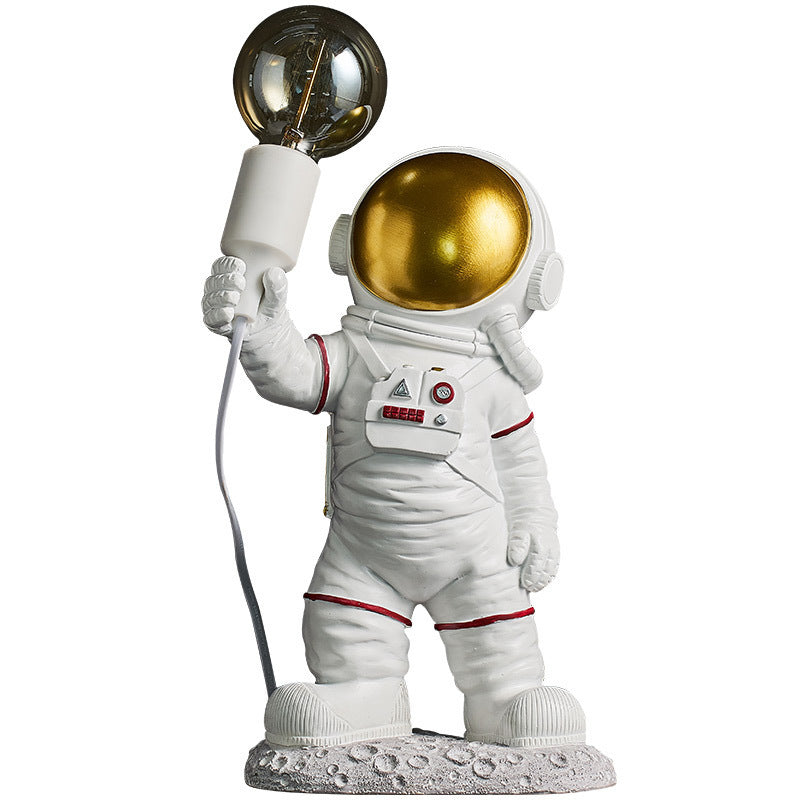 Nordic Ins Wind Astronaut Desktop Storage Decoration Boys Room Wall Light Luxury Astronaut Wall Lamp Decoration