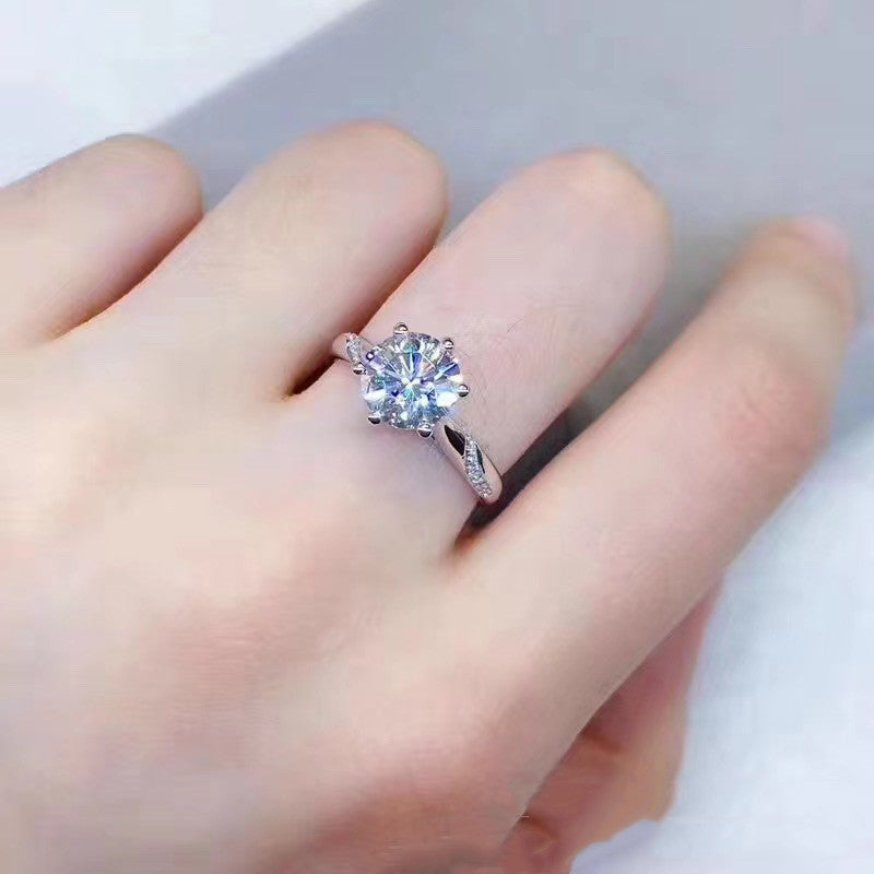 1.5-4 Carat White Moissanite Ring