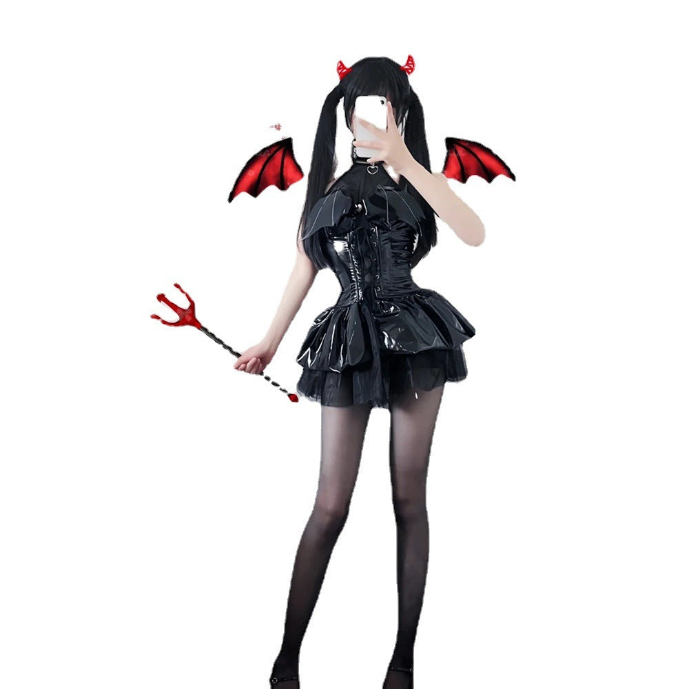 Women's Little Devil See-through Skirt and Wand