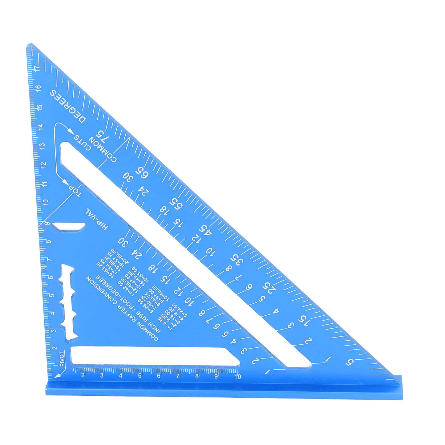 Woodworking Triangle Aluminum Alloy Electrophoretic Paint Clear Scale Triangle Carpenter Square Blue