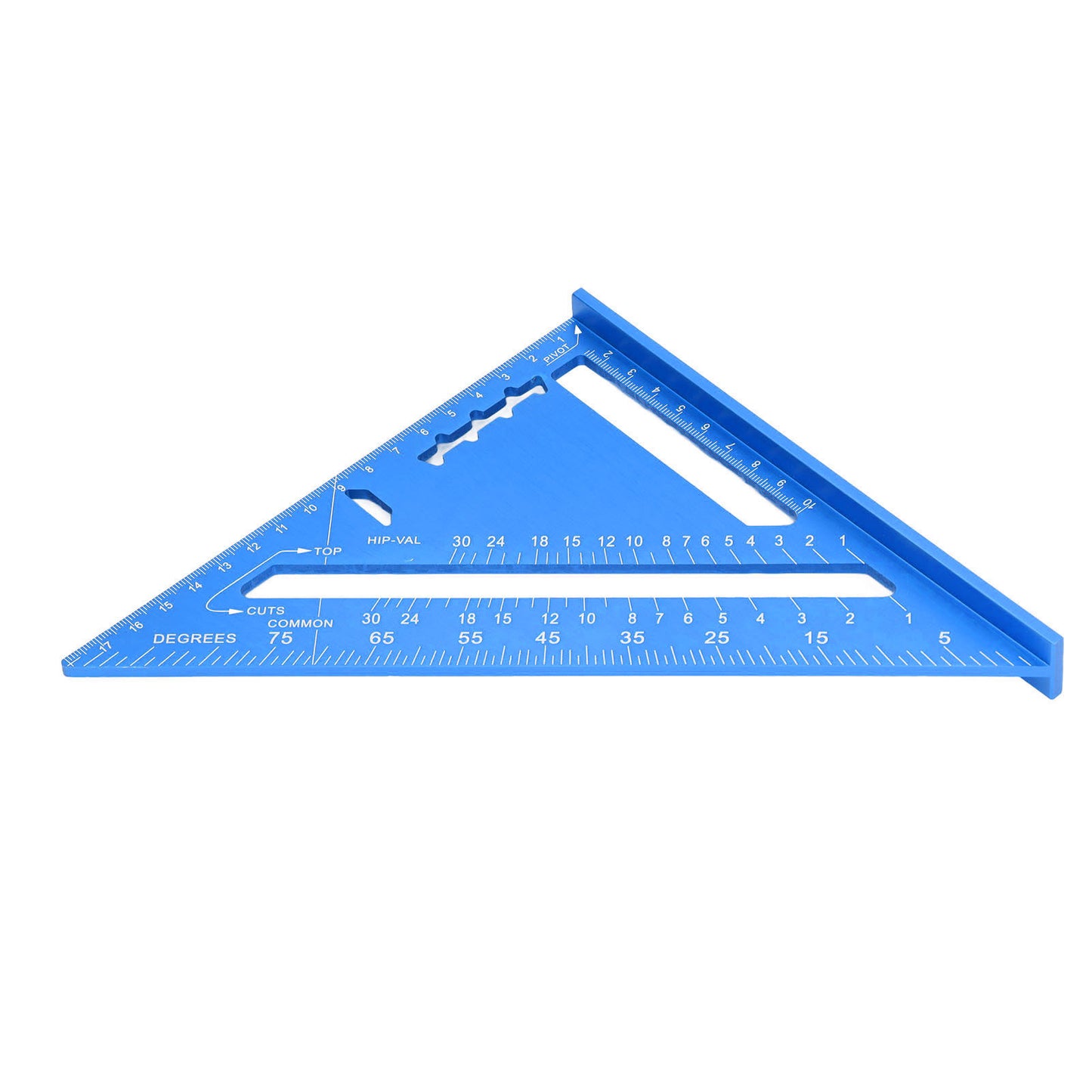 Woodworking Triangle Aluminum Alloy Electrophoretic Paint Clear Scale Triangle Carpenter Square Blue