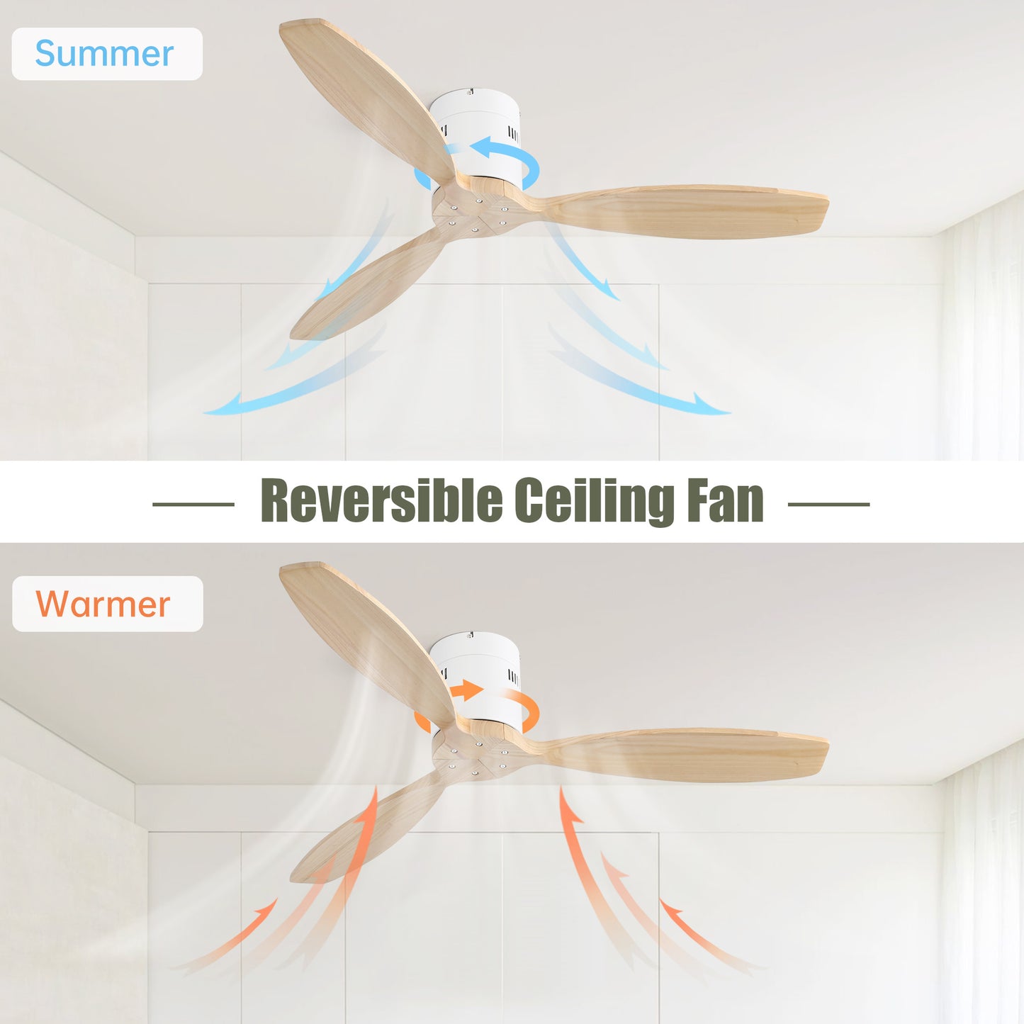 Metal And Wood Ceiling Fans