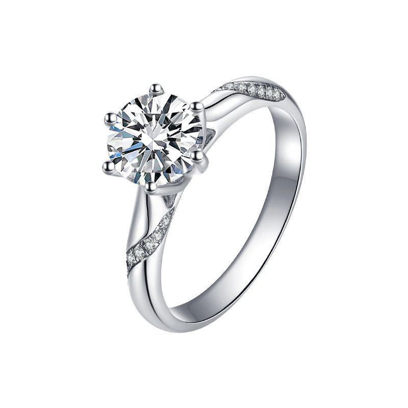 1.5-4 Carat White Moissanite Ring