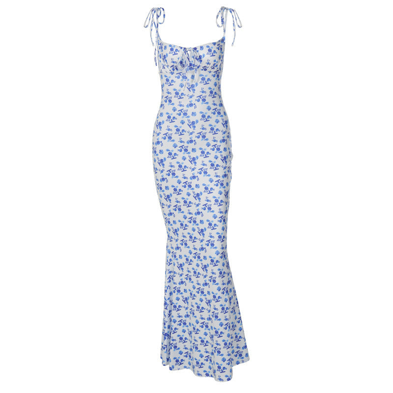 Flowers Print Long Dress For Women